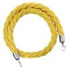 LAIDEPA 4.9 ft (1.5 m) Braided Barrier Rope with Polished Gold-Colored Hooks, Yellow/Silver Hook, 35 mm view 1