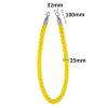 LAIDEPA 4.9 ft (1.5 m) Braided Barrier Rope with Polished Gold-Colored Hooks, Yellow/Silver Hook, 35 mm view 4