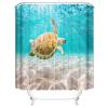 OCEUMACO 3D Underwater World Shower Curtain, 72 x 72 in, Turquoise Ocean view 1
