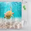 OCEUMACO 3D Underwater World Shower Curtain, 72 x 72 in, Turquoise Ocean view 2