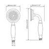 Winskybath Gold-Tone Brass Handheld Showerhead, 98 mm, Victorian Style view 2