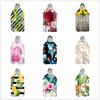 Chickwin Hawaii Hooded Swim Poncho, Summer Surf Changing Robe, Beach Microfiber Towel, Quick-Drying, for Adults, Men, Women and Children (Pink Flowers, 75 x 145 cm) view 2