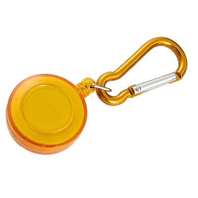 Ruilogod Retractable Cord Badge Reel Fastener, Orange