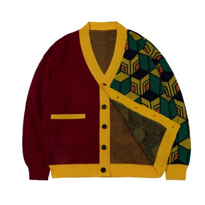 Tomioka Giyuu Cosplay Costume Cardigan Halloween Sweater Jacket for Men, Small–Medium