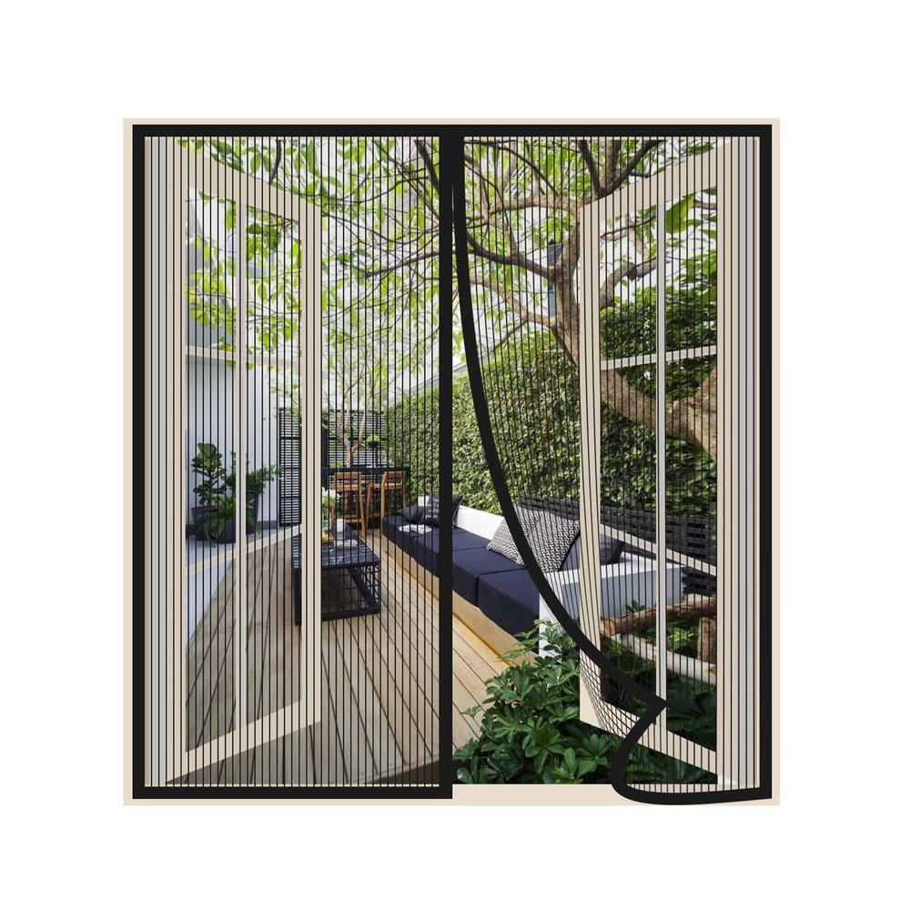 Risareyi Magnetic Insect Screen for Windows, No Drilling, 130 x 115 cm, Black