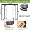 Risareyi Magnetic Insect Screen for Windows, No Drilling, 130 x 115 cm, Black view 4