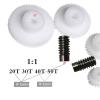 TANGJIANCHENG 0.8 m 1:1 Precision Worm Gear Set, POM, 20/30/40/50 Teeth view 2