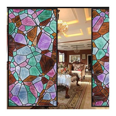 Siunwdiy Colorful Privacy Window Film, Frosted Static-Cling, 30.5 x 200 cm