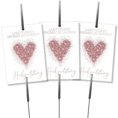 Sparkler Cards for the Wedding Dance – Sparks Fly, Heart