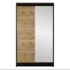 Mirjan24 Metropolis III Sliding-Door Wardrobe, Black/Artisan, Without Lighting view 1