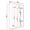 Mirjan24 Metropolis III Sliding-Door Wardrobe, Black/Artisan, Without Lighting view 4