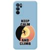 Blue Liquid Silicone Case for Oppo A54s, Men's Climbing Design view 1