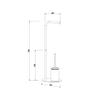 Kiamami Valentina Stand with Toilet Paper and Brush Holder, Oval Base view 4
