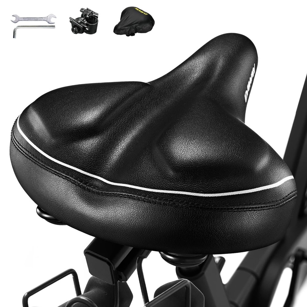 DAWAY C40i Extra-Wide Comfort Bike Saddle with Memory Foam