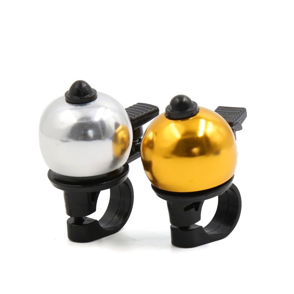 Ruilogod 2-Piece Silver-Tone and Gold-Tone Bicycle Handlebar Ring Horn Bells