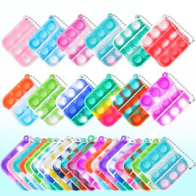 32-Piece Mini Silicone Keychain Squeeze Fidget Toys
