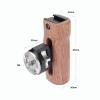 SZRIG Adjustable Wooden DSLR Camera Handle with M6 Rosette Mount and Hot Shoe, Right- or Left-Handed, Brown view 2