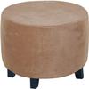 Konsilsa Velvet Cover for Round Footstool, Stretch Ottoman Slipcover (Color B, Size S) view 1