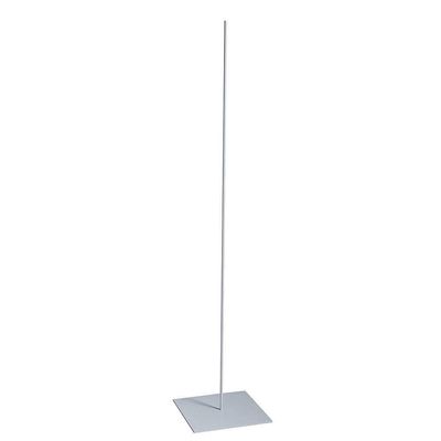 Deco Woerner Metal Stand with Base Plate and Rod, Reinforced, Silver