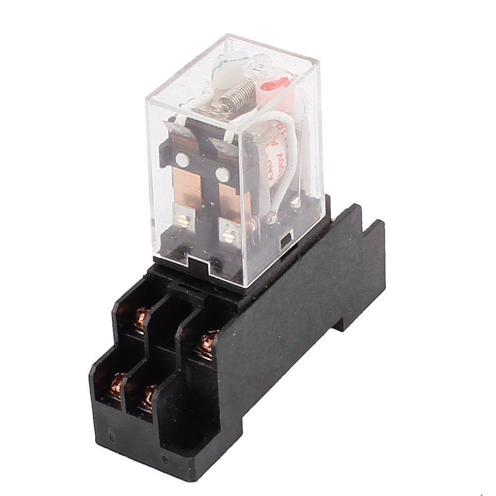 Ruilogod JQX-13F AC 110V Coil, 8-Pin Electromagnetic Current Relay with Socket Base