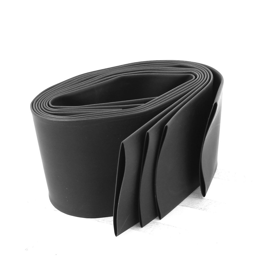 Ruilogod 2:1 Ratio 35 mm Dia. Polyolefin Heat Shrink Tubing, 0.5 m, Black, 4 Pieces