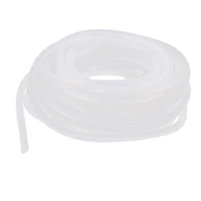 Ruilogod 3-Piece 10 m 8 mm x 6 mm White Flexible Wire Spiral Sleeve Band