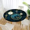 FANSU Round Waterproof Tablecloth, Washable 3D Pocket Watch Print, Elastic, Non-Slip, 55.1 in view 2