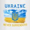 wowshirt Ukraine Never Surrenders Zelenskyy Ukrainian Flag Demo Mug, White-Navy view 3