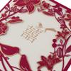 Ruilogod Paper Bird Pattern Wedding Party Place Card Cutout Design Dinner Invitation Cards, 10 Sets, Red view 3