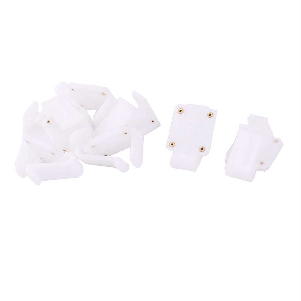 Ruilogod Plastic Outdoor Picnic Tablecloth Connector Clips, Clamps, Lid Holders, 8 Pieces, White