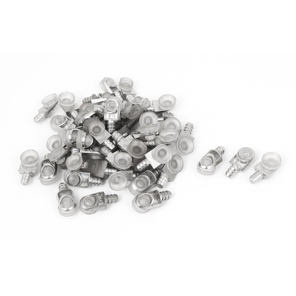 Ruilogod Home Glass Shelf Suction Cup Supports with 5 mm Metal Pins, 50-Pack