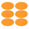 Ruilogod Silicone Flower-Print Heat-Resistant Mats for Bowls, Plates & Teapots, 6-Piece, Orange view 1