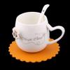 Ruilogod Silicone Flower-Print Heat-Resistant Mats for Bowls, Plates & Teapots, 6-Piece, Orange view 4