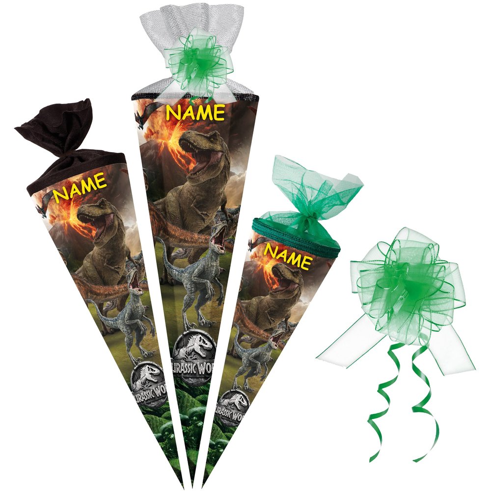 Dinosaur Jurassic World Schultüte, Personalized with Name and Text, 85 cm