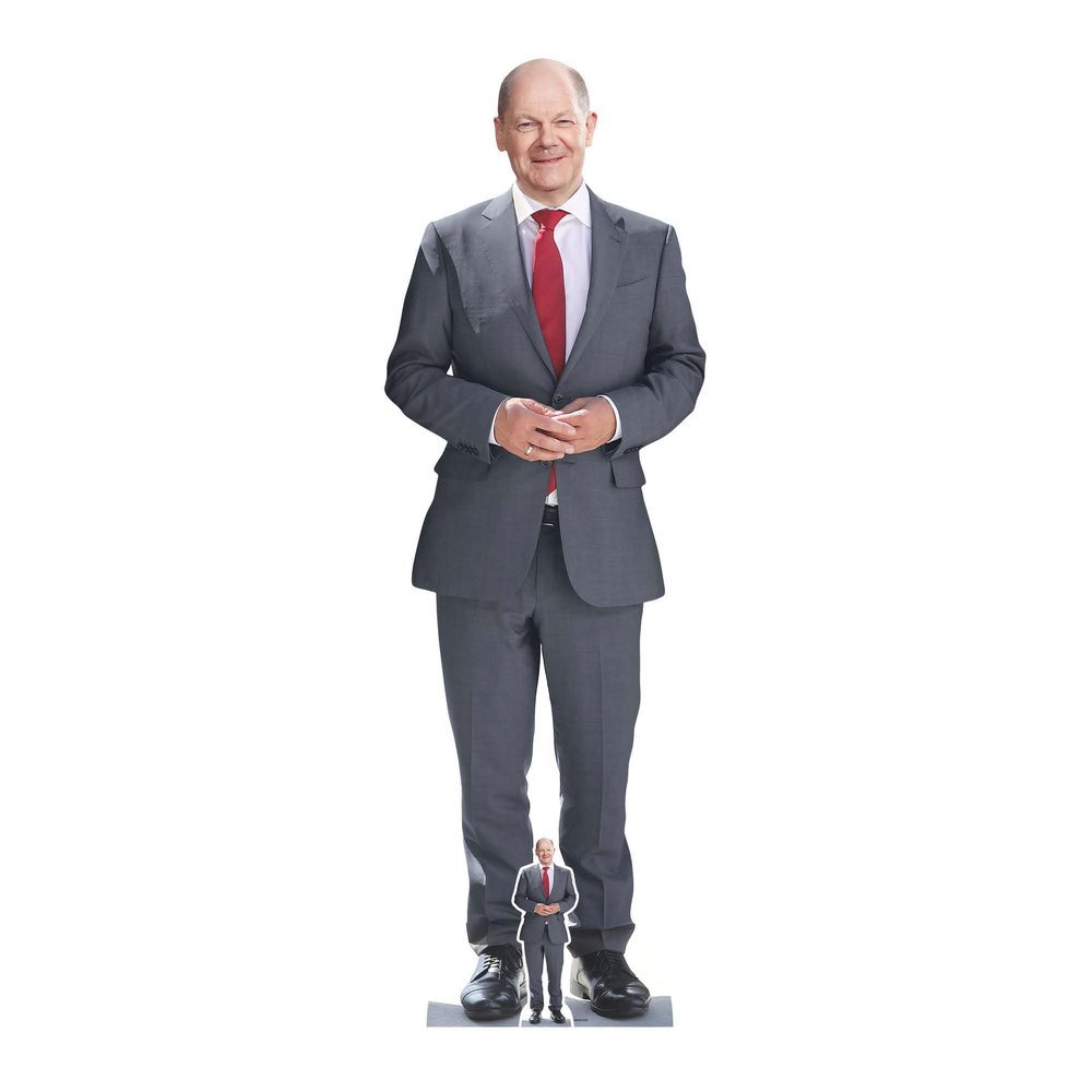 Star Cutouts SC4075 Olaf Scholz Life-Size Cardboard Cutout with Free Mini