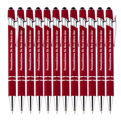 Angry Egg Boy 24-Pack Personalized Ballpoint Pens with Business Name, Black Ink and Stylus