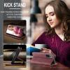 CaseMe Case for Xiaomi Redmi Note 9S/9 Pro/9 Pro Max, Vintage Slim PU Leather Wallet Case with Stand, Red view 3