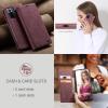CaseMe Case for Xiaomi Redmi Note 9S/9 Pro/9 Pro Max, Vintage Slim PU Leather Wallet Case with Stand, Red view 4