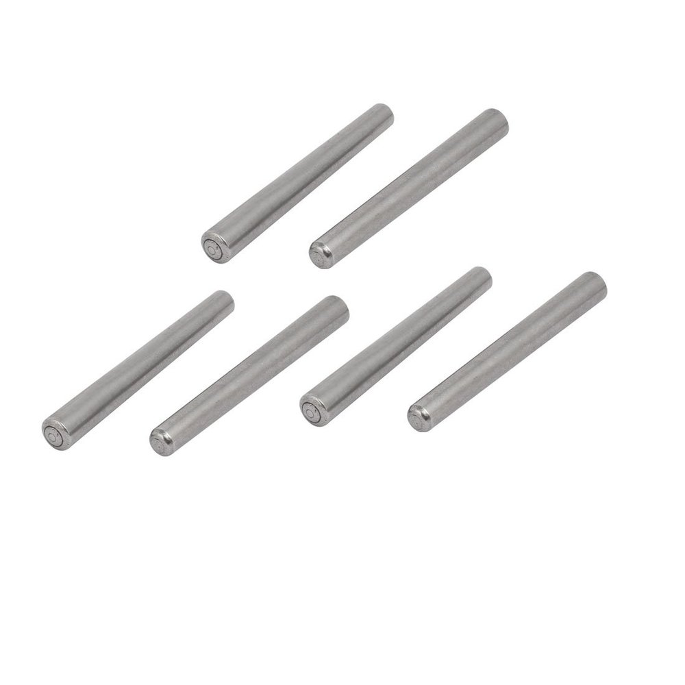 Ruilogod Carbon Steel GB117 Taper Pins, 60 mm Length, 6 mm End Diameter, 6 Pieces