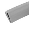 Ruilogod 2 m Long Rubber Hollow Air Seal Strip, Gray, 2 mm Groove Width, 13 mm Height view 3