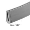 Ruilogod 2 m Long Rubber Hollow Air Seal Strip, Gray, 2 mm Groove Width, 13 mm Height view 4