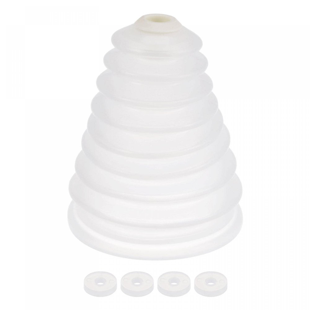 Sourcing Map Rubber Drill Dust Cover, 130 mm, White