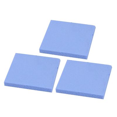 Ruilogod 3-Piece 2 mm x 20 mm x 20 mm Square Silicone Thermal Pads, Blue