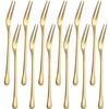 Mini Stainless Steel Fruit Forks, 12-Piece Set, Dessert and Salad Forks view 1