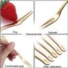 Mini Stainless Steel Fruit Forks, 12-Piece Set, Dessert and Salad Forks view 3