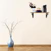 Ruilogod Metal L-Shaped Hardware Cabinet Hanging Shelf Brackets, 2-Piece, Black view 2
