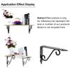 Ruilogod Metal L-Shaped Hardware Cabinet Hanging Shelf Brackets, 2-Piece, Black view 3
