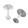 Ruilogod Metal Peacock-Pattern Curtain Tieback Hooks, 2 Pieces, Silver Tone view 1