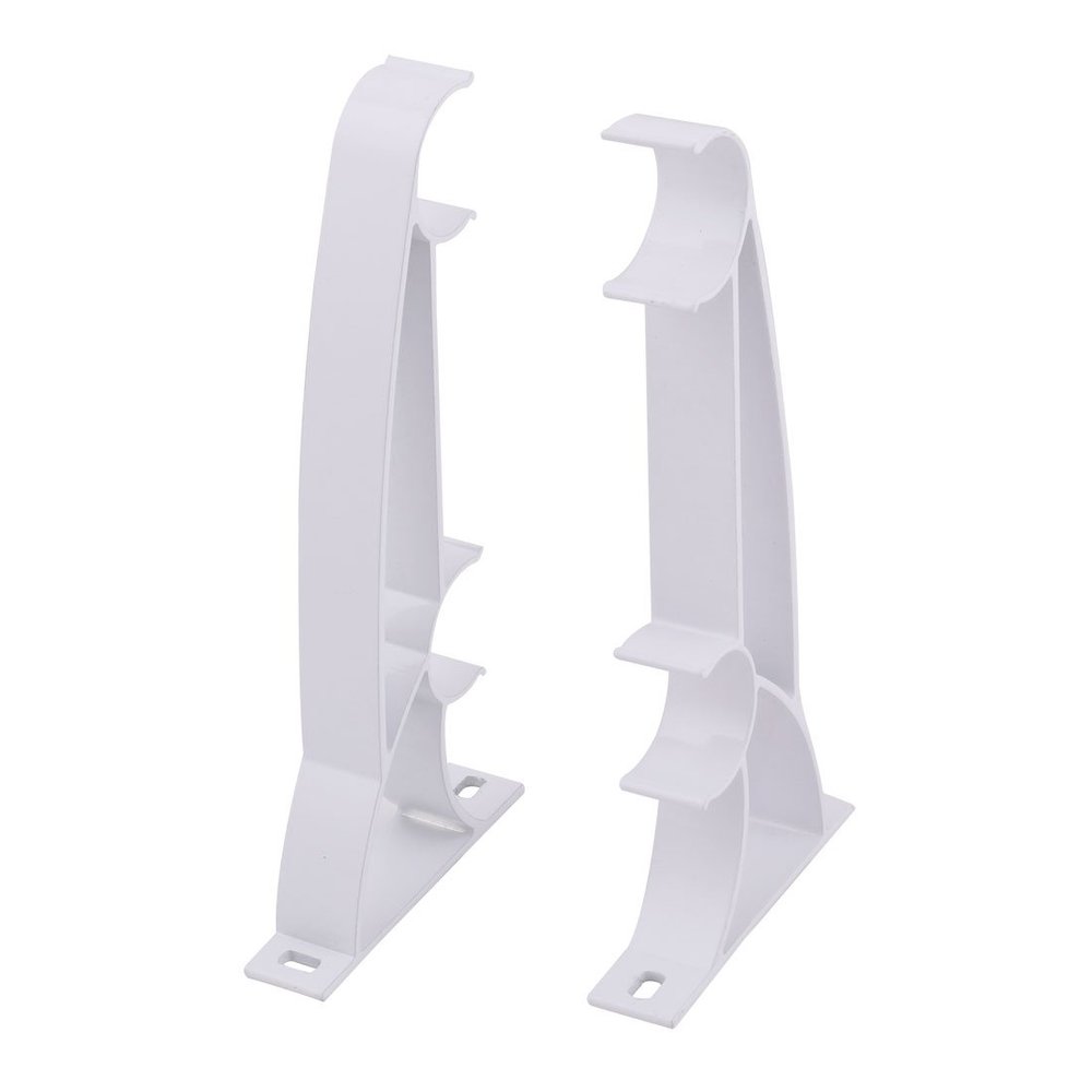 Ruilogod Curtain Rod Wall Brackets, 2-Pack, White