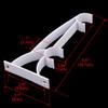 Ruilogod Curtain Rod Wall Brackets, 2-Pack, White view 2